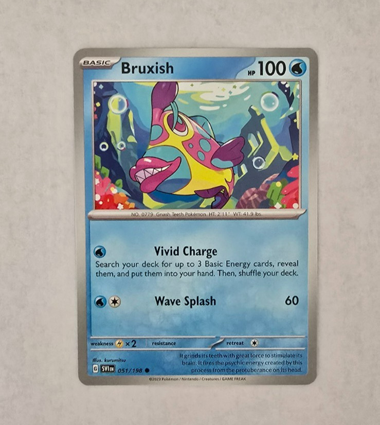 (ITEM C601) BRUXISH - 2023 POKEMON # 51/198