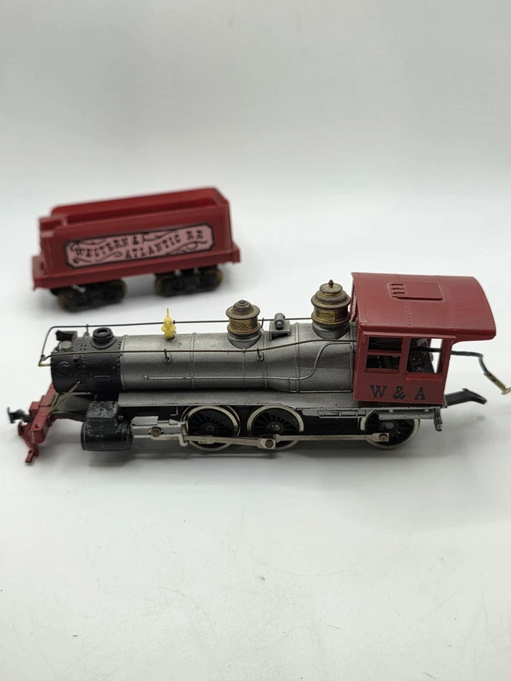Tyco Mantua HO Scale Western & Atlantic 4-6-0 Steam Engine with Tender Vtg Set - Image 4 of 4