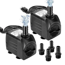 GROWNEER 2 Packs 550GPH Submersible Pump 30W Ultra Quiet Fountain Water Pump,...
