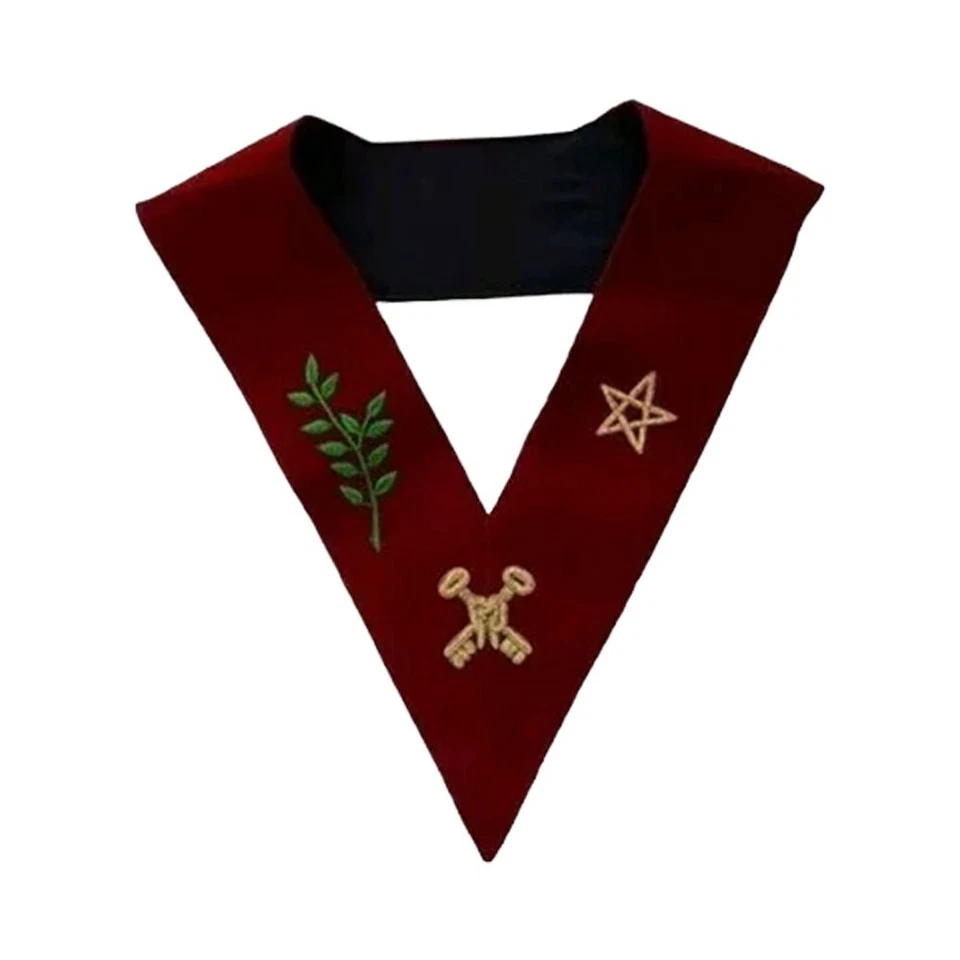 Masonic Blue Lodge Officer Collars – Scottish Rite 14th Degree Set of 9 Regalia - Image 3 of 4