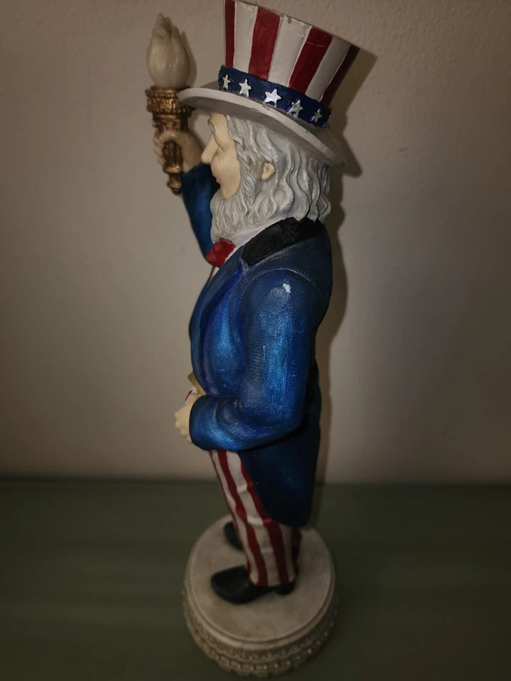 Винтажный Jaimy музыкальный и освещенный факел дядя Сэм фигурка патриотический - Изображение 3 из 4