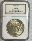 1922 Peace silver dollar - NGC AU58