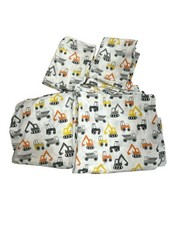 Pottery Barn Kids Organic Construction Full Double Sheet Set with Pillowcases