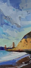 Golden Gate Bridge SF Art PRINT Painting Artist Jose Trujillo 12x24