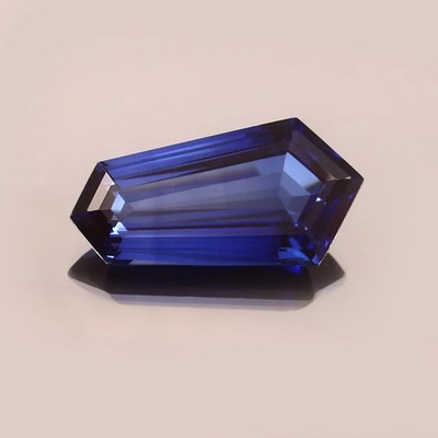 22 Ct Natural Ceylon Blue Sapphire Fancy Cut Certified Faceted Loose Gemstone