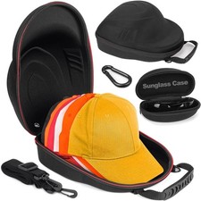 Yewltvep Hard Baseball Hat Case Sunglass Storage, Hat Carrier Travel Case Hat...