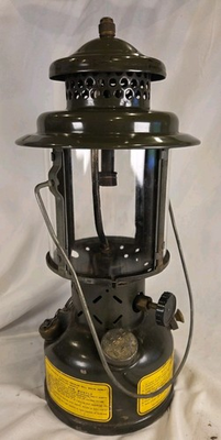 #ad Vtg 1975 Coleman 252A Mil Spec US Army Military Lantern Olive Green $99.95