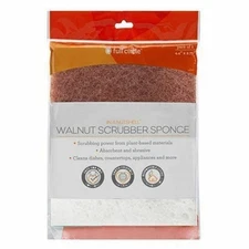 Full Circle Home In A Nutshell Walnut Scrubber Sponge Absorbent 2 Each Case of 6