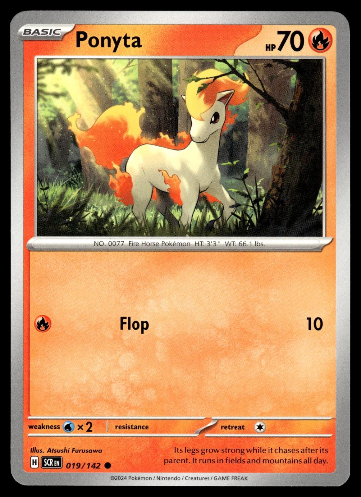 Ponyta 19/142 Common Stellar Crown Pokemon Near Mint