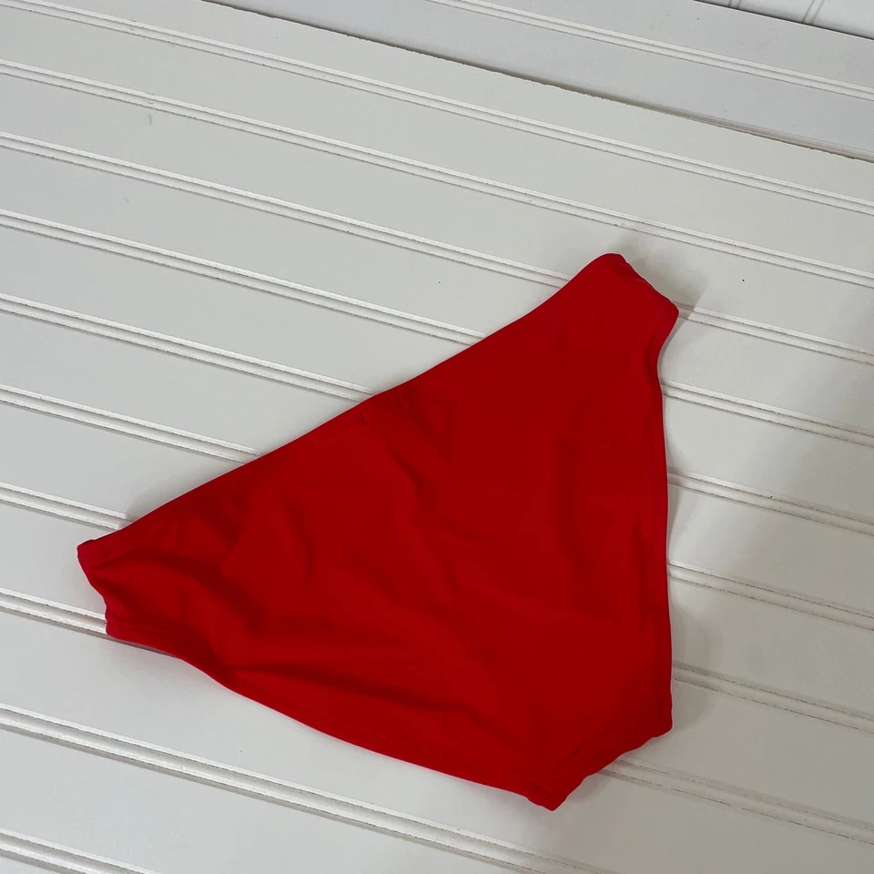 Parte inferior de bikini Aerie roja y parte inferior de bikini completa trenzada negra y dorada S Foto 4 de 4