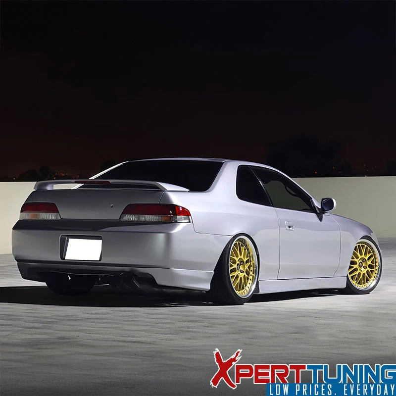 Fits 97-01 Honda Prelude Coupe 2DR 4 Fin JDM Style Rear Bumper Diffuser PU - Imagem 2 de 4