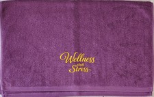 Saunahandtuch 80x200cm  600g/m² bestickt Wellness statt Stress Logo Duschtuch