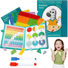 Magnetic Fraction Book,Magnetic Fraction Demonstration Book,Educational Puzzle M