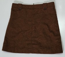 Pendleton 100 Virgin Wool Skirt Lined Brown Classic A-Line USA Women's Size 10