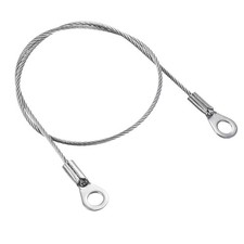 4 St&uuml;ck Lanyard Kabel Edelstahl 1.5mmx30cm &Ouml;sen Ende Sicherheit Draht Seil