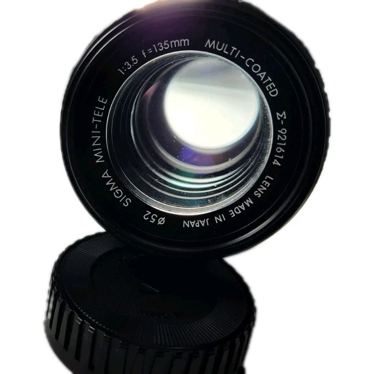 Sigma Mini-Tele 1:3.5 135MM Konika mount Lens with caps and case - Image 2 of 3