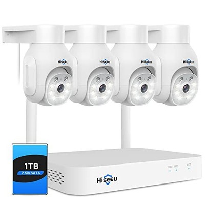 【10 Kanäle + 1TB HDD】Hiseeu 5MP CCTV Überwachungskamera System, 10CH CCTV Kamera