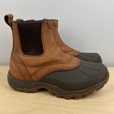 L.L. Bean Men s Size 8.0 Wide Storm Chaser 5 Chelsea Duck Boots Brown Leather 