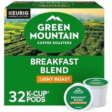 Green Mountain Coffee Roasters Breakfast Blend Keurig 32 Count Pack of 1 