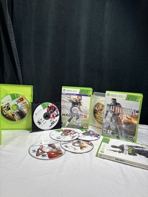 Xbox 360 LOT: NEEDS RESURFACED March Madness 08, Wwe, Wrestle Mania, Madden, Mw3