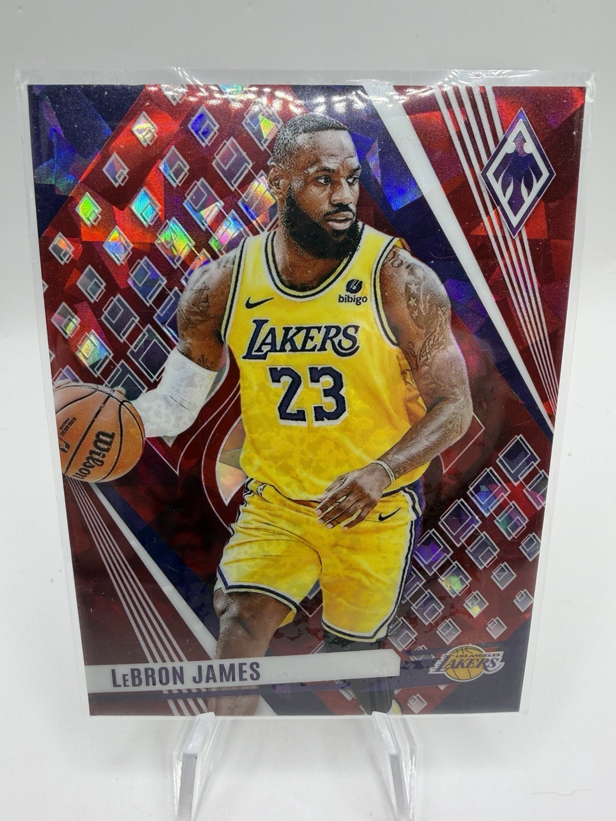 2023-24 Panini Phoenix LeBron James Red Ice #211 Los Angeles Lakers