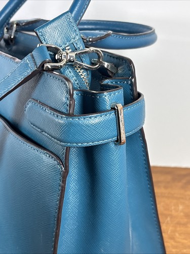 Kate Spade Staci Medium Satchel Dark Peacock Crossbody Handbag Purse - Picture 5 of 24