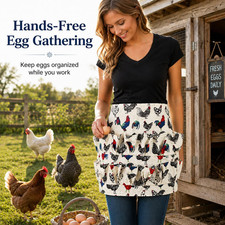 Egg Apron, Egg Collecting Apron for Chicken Duck Goose Eggs, Chicken Egg Apro...