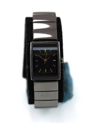 Pulsar Damen Uhr Edelstahl Schwarz Rechteckig Wasserfest Quarz