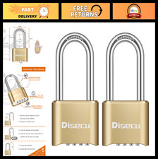 Heavy Duty Waterproof 4-Digit Combination Lock - 2.5" Shackle for Gym, Locker, G