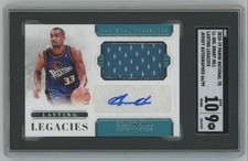 2018-19 Panini National Treasures Lasting Legacies Grant Hill Auto Patch /99 SGC