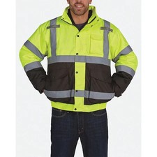 Utility Pro Uhv563-Xl-Yb Men's Hi-Vis Bomber Jacket, Teflon Fabric,