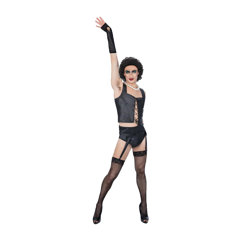Smiffys Rocky Horror Show Frank N Furter Corsé Para Hombre Vestido Elegante Disfraz Foto 2 de 4