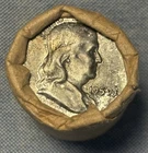 OBW 1959-P Franklin Half Dollar Roll $10 FV 90% Silver