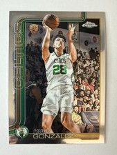 2025 Topps Chrome Hugo Gonzalez rookie card base RC #278 Boston Celtics. rookie card picture