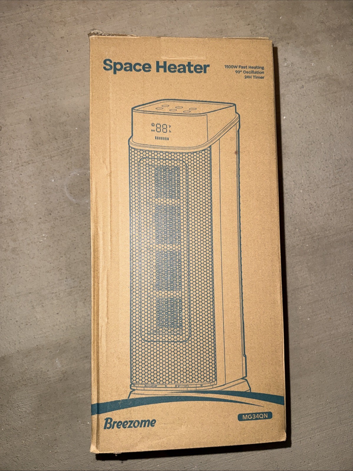 Indoor, 1500w Ptc Electric Heaters For Home With Thermo...