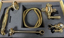 Perrin Rowe U.5783N-ULB Riser Diverter Handshower Kit - Unlacquered Brass