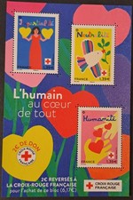 France bloc Feuillet YT 5919 Croix-Rouge "L'humain au cœur de tout" Neuf **