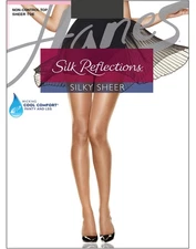 Hanes Silk Reflections Sheer Pantyhose, Non-Control Top, 6-Pack Women's