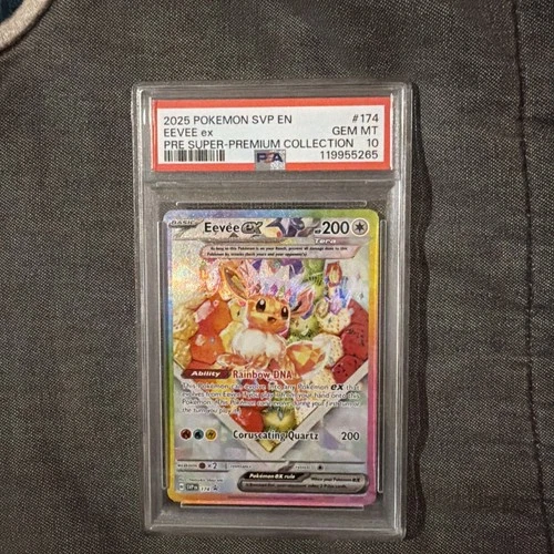 PSA 10 Eevee ex #174 SVP 2025 Pokemon Prismatic Evolutions SPC Black Star Promo