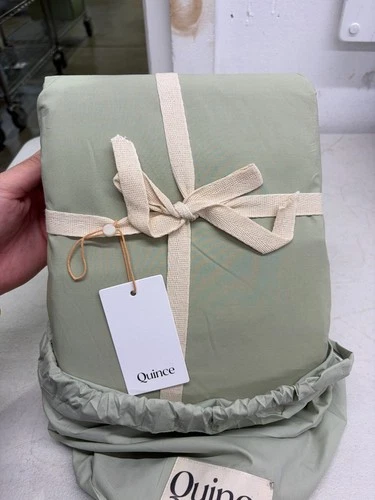 Quince Classic Percale Fitted Sheet - Thumbnail 5