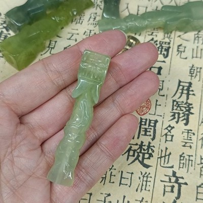 Natural Jade Cigarette Holder Handmade Xiuyan Jade Dragon 3in1 Reusable Washable