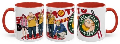 Anime Sakamoto Days Characters Red White Coffee Mug Size 11-15oz