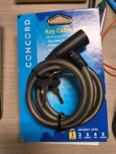 BIKE LOCK CABLE WITH KEYS HEAVY DUTY STRONG STEEL BICYCLE SECURITY CHAIN 2 KEYS