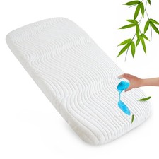 Baby Bassinet Mattress Pad 20" x 30" x 1", Replacement Pad with Removable  W...
