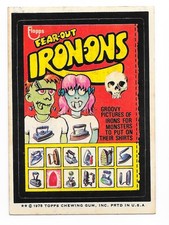 1975 Topps Wacky Packages Series 15 FEAR-OUT IRON-ONS Trading Card Vintage