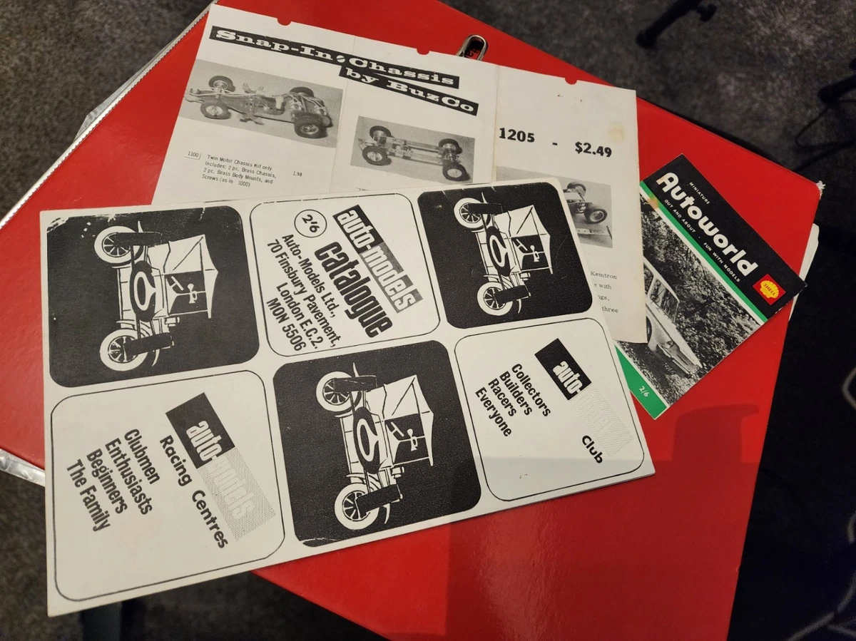 Scalextric 1961 Catalogue Housse Grande Taille Affiche Annonce Signe Dépliant