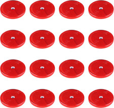 16 Pack Front round Reflector for Driveway Fence Gate Posts Trailers Safety Refl