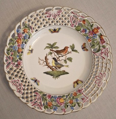 18257/ HEREND -  SCHÖNER TELLER DURCHBROCHEN - ROTHSCHILD
