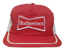 70's Vintage Budweiser Mesh Trucker Hat Snapback Made in USA