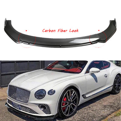 Car Front Bumper Lip Spoiler Splitter Kit Carbon Fiber Style For Bentley Contine